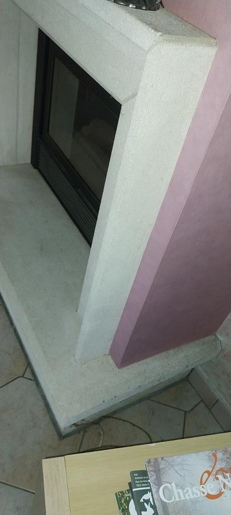 Cheminée en pierre de France cassette au gaz 8kw, Huis en Inrichting, Haarden, Ophalen, Gebruikt, Inbouwhaard, Gashaard