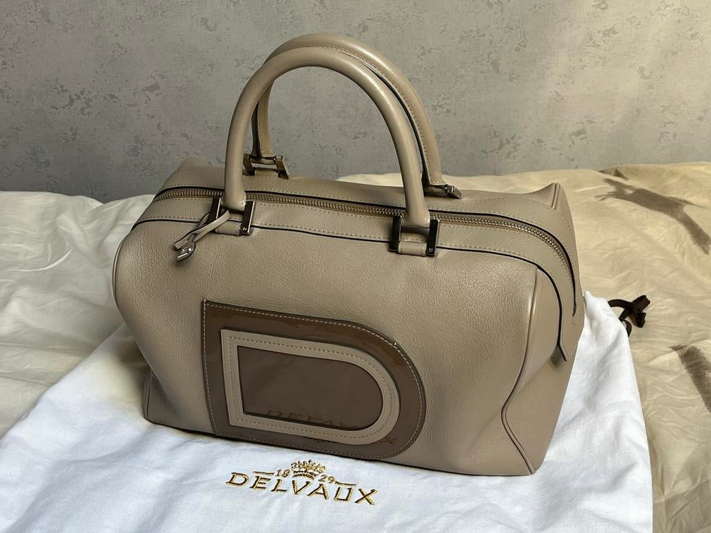 Delvaux Louise Boston, M.M., Enlèvement, Comme neuf, Beige, Sac à main