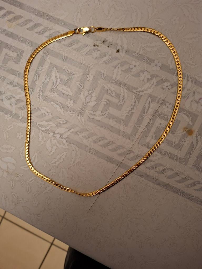 22 collier en plaque or, Bijoux, Sacs & Beauté, Enlèvement ou Envoi, Neuf, Or, Or