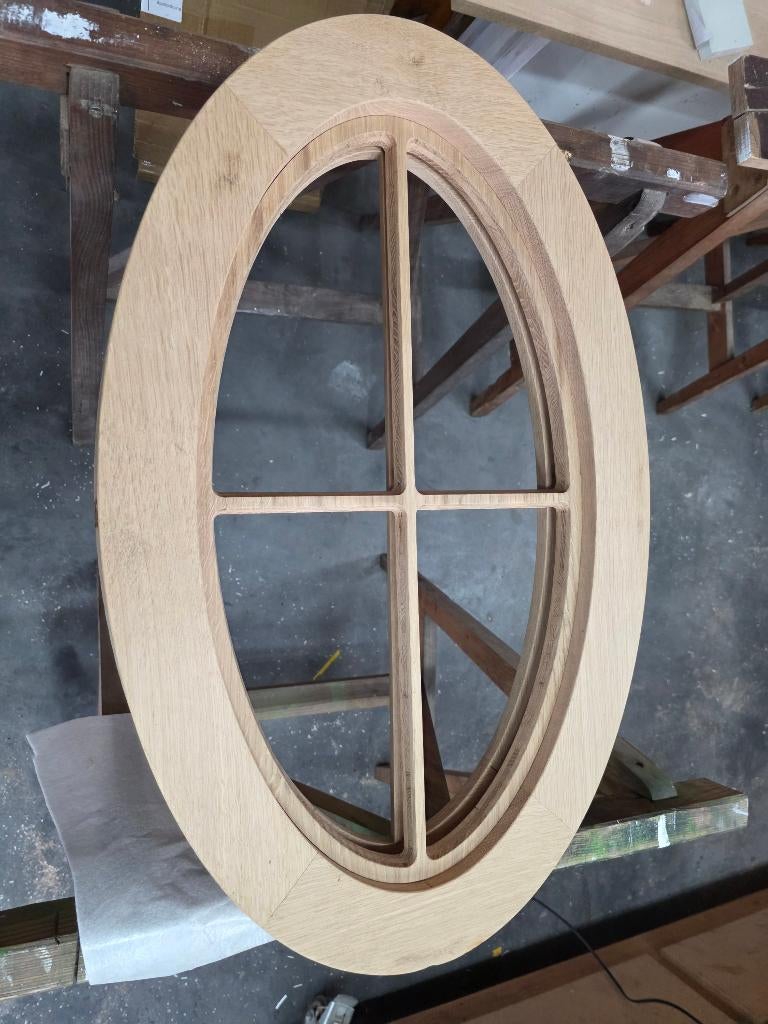 Osseoog in eik, tuinhuis, woning, mancave, Doe-het-zelf en Bouw, Ophalen, Gevelraam of Ruit