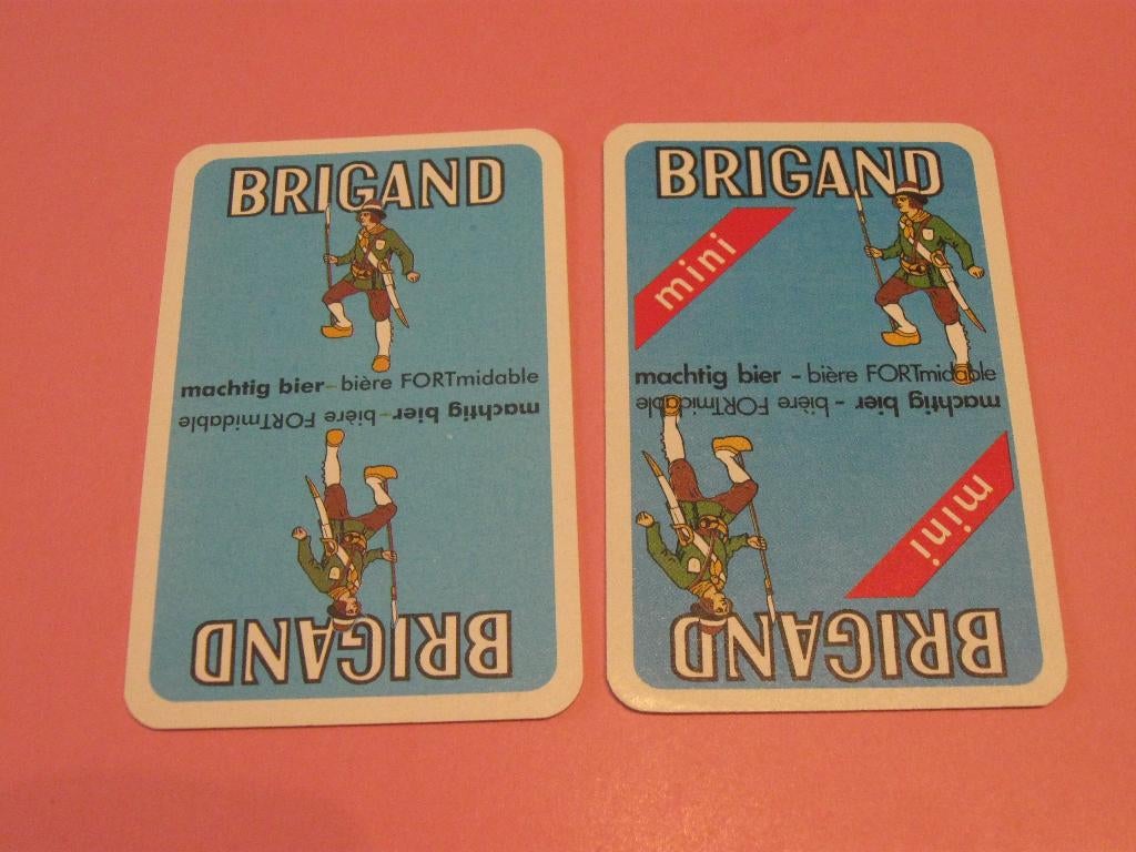 2 losse speelkaarten Brigand bier (155), Verzamelen, Speelkaarten, Jokers en Kwartetten, Zo goed als nieuw, Speelkaart(en), Ophalen of Verzenden