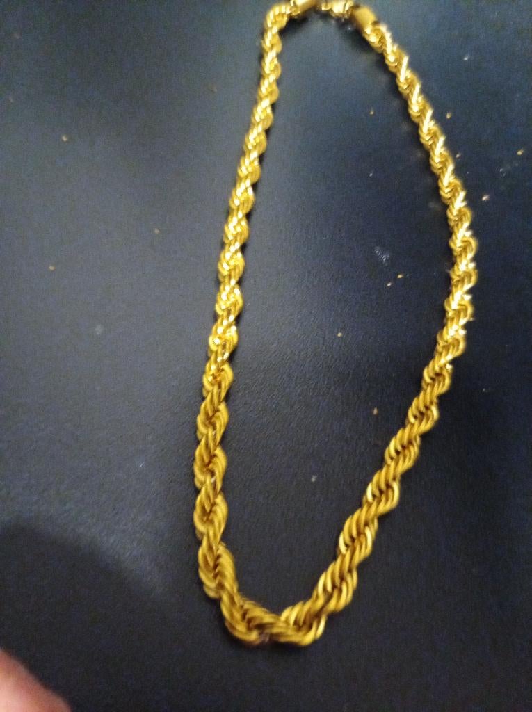 Belle chaîne en or Veraíi 18 carats de 8 mm, Bijoux, Sacs & Beauté, Colliers, Enlèvement ou Envoi, Or, Or