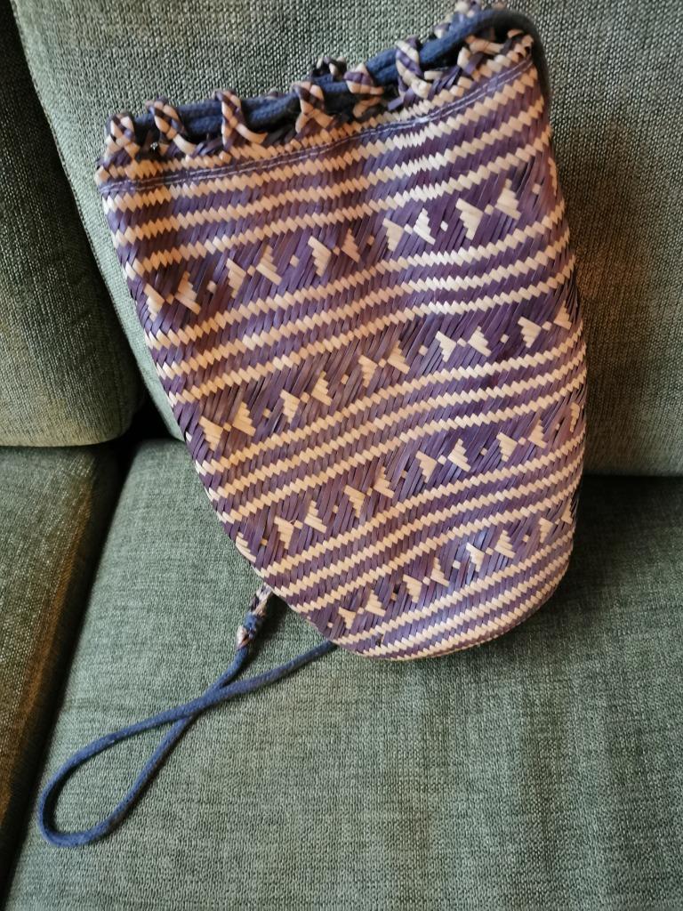 Etnische rugzak uit de Filippijnen in riet., Neuf, Autres marques, Enlèvement ou Envoi, Moins de 25 cm