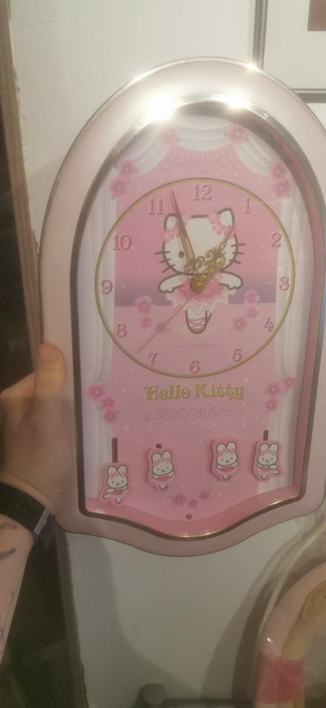Hello Kitty wandklok, Ophalen, Wandklok