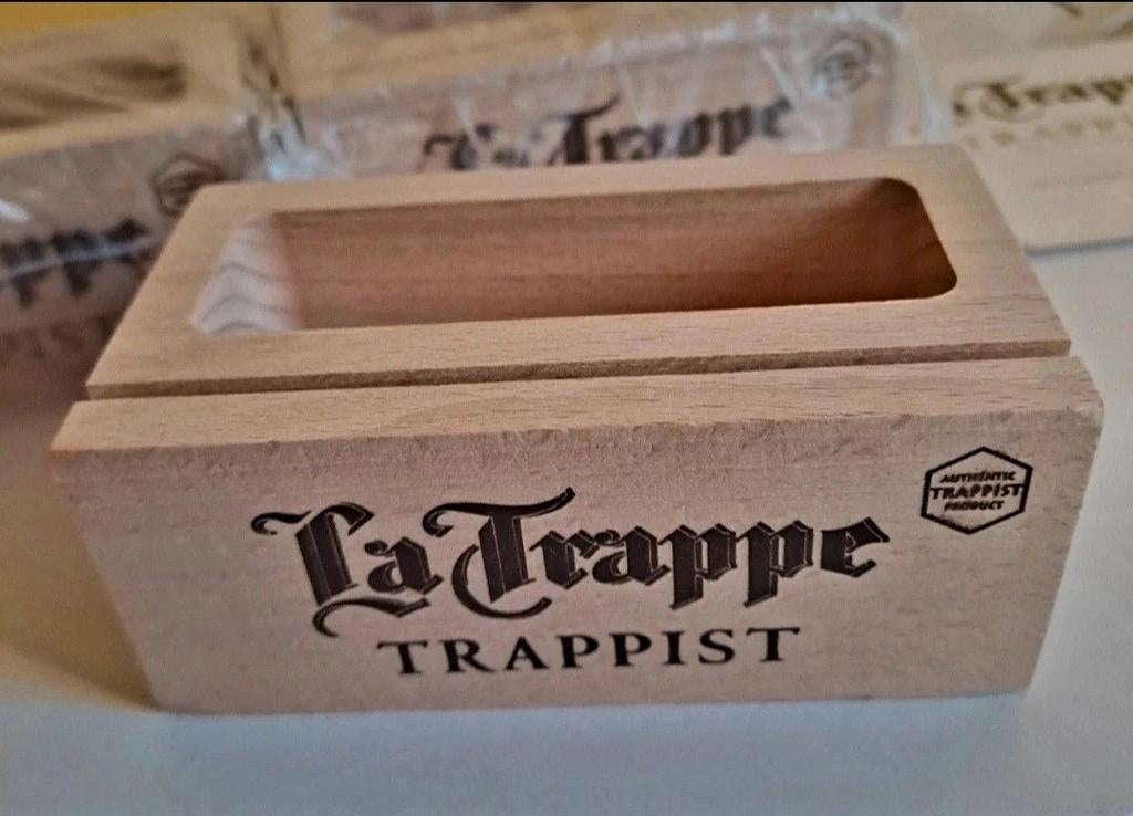 Porte sous-bock en bois de la bière La Trappe - Trappist, Collections, Marques de bière, Neuf, Autres types, Autres marques