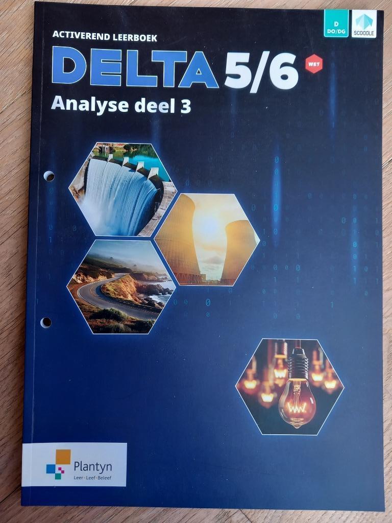 Delta 5/6 Analyse deel 3, Livres, Livres scolaires, Neuf, Mathématiques A, Secondaire, Enlèvement