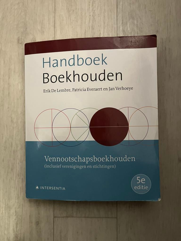 Handboek Boekhouden - Vennootschapsboekhouden (vijfde editie, Boeken, Ophalen of Verzenden, Erik De Lembre; Patricia Everaert