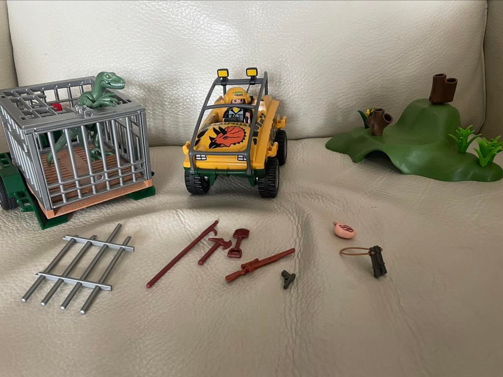 Playmobil vehicule amphibie avec Deinonychus, Enlèvement ou Envoi, Comme neuf, Ensemble complet