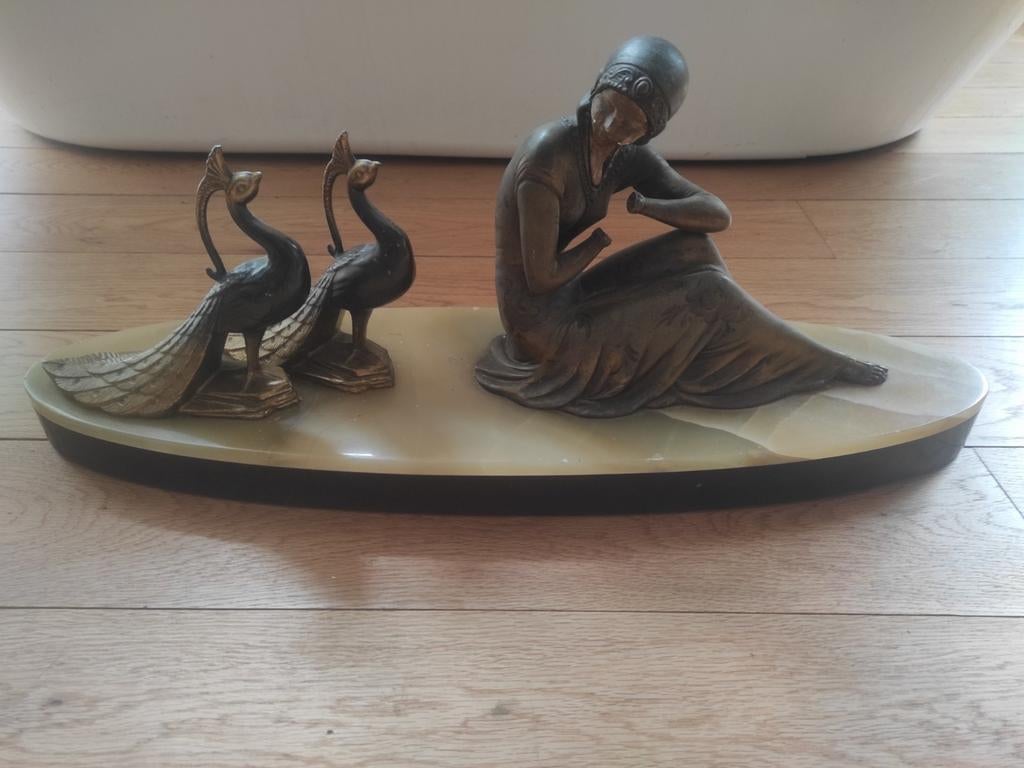 Belle statue art déco art nouveau de Menville, Enlèvement