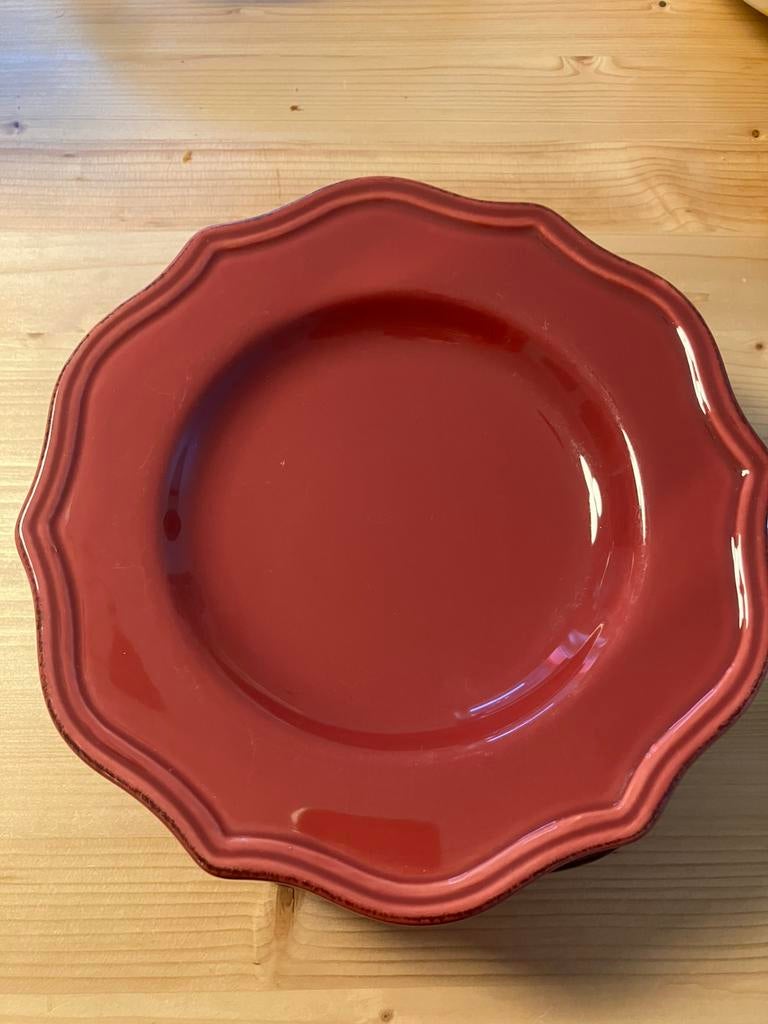 5 dessertbordjes (frambooskleurig), Ophalen