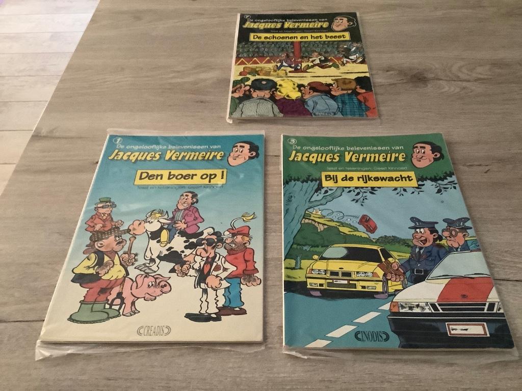 Jacques Vermeire verschillende strips (1993-1995), Geert Kinnaert, Ophalen of Verzenden, Zo goed als nieuw, Meerdere stripboeken