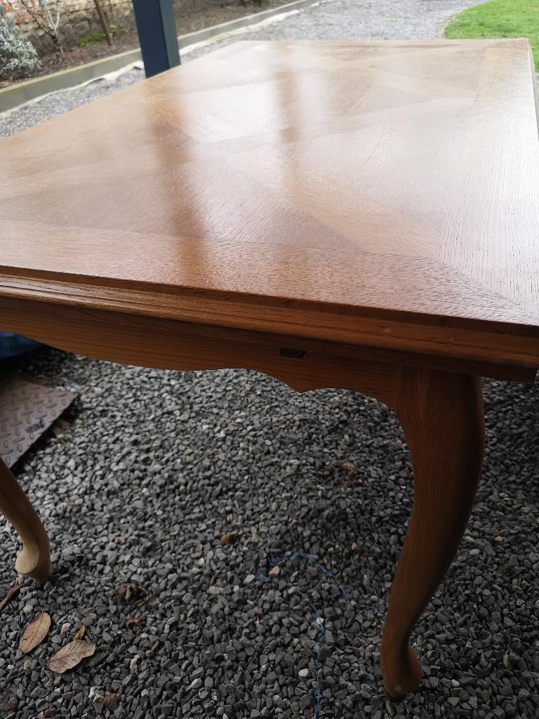 Table avec allonge chêne clair, Maison & Meubles, Enlèvement, Utilisé, Chêne