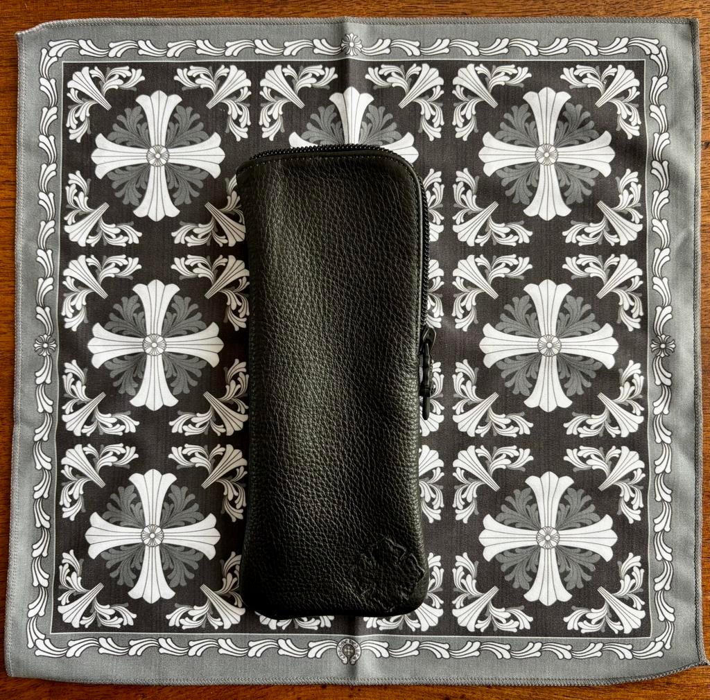 Authentieke CHROME HEARTS leren etui, Ophalen of Verzenden, Zo goed als nieuw