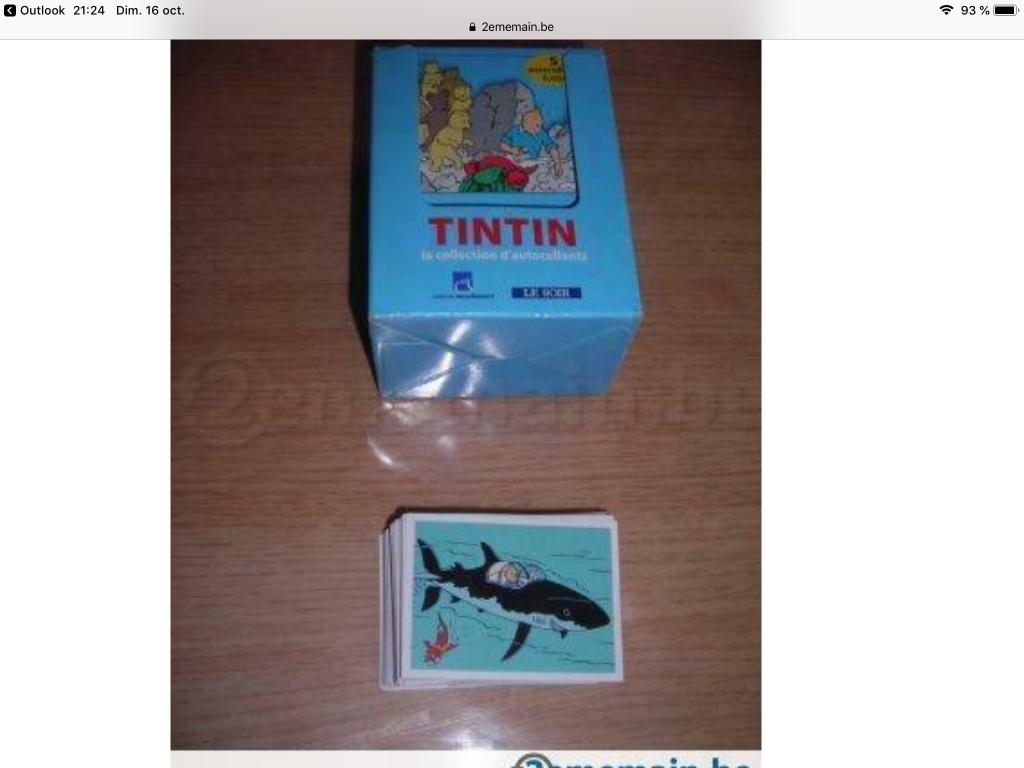 Échange autocollants de tintin 2013 contre mais double, Verzamelen, Ophalen of Verzenden, Zo goed als nieuw, Strip of Tekenfilm