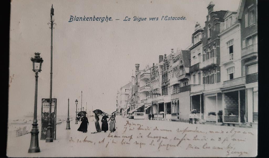 BLANKENBERGE la digue ZEEDIJK 1905, Ophalen of Verzenden