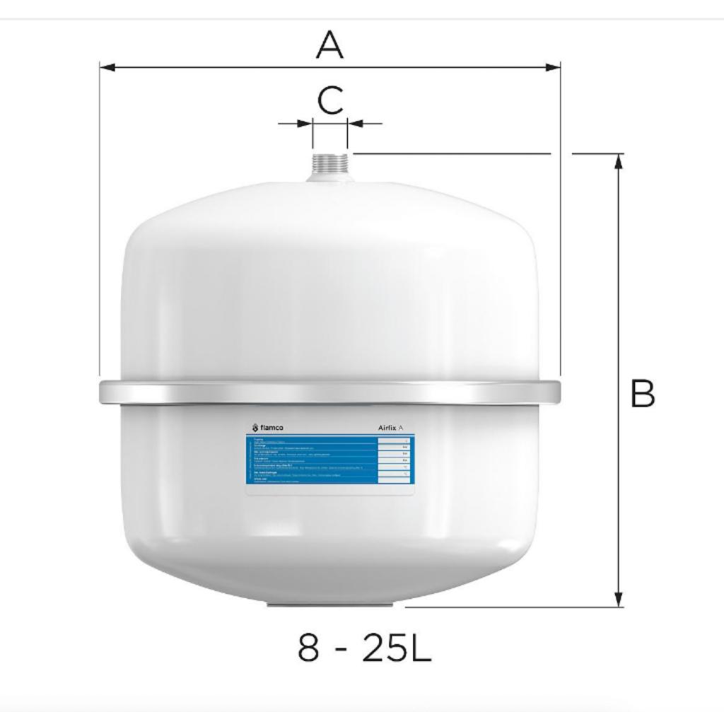 FLAMCO Vase d'expansion pour eau A potable Airfix A 12/4,0 [, Bricolage & Construction, Chauffe-eau & Boilers, Neuf, Moins de 3 ans