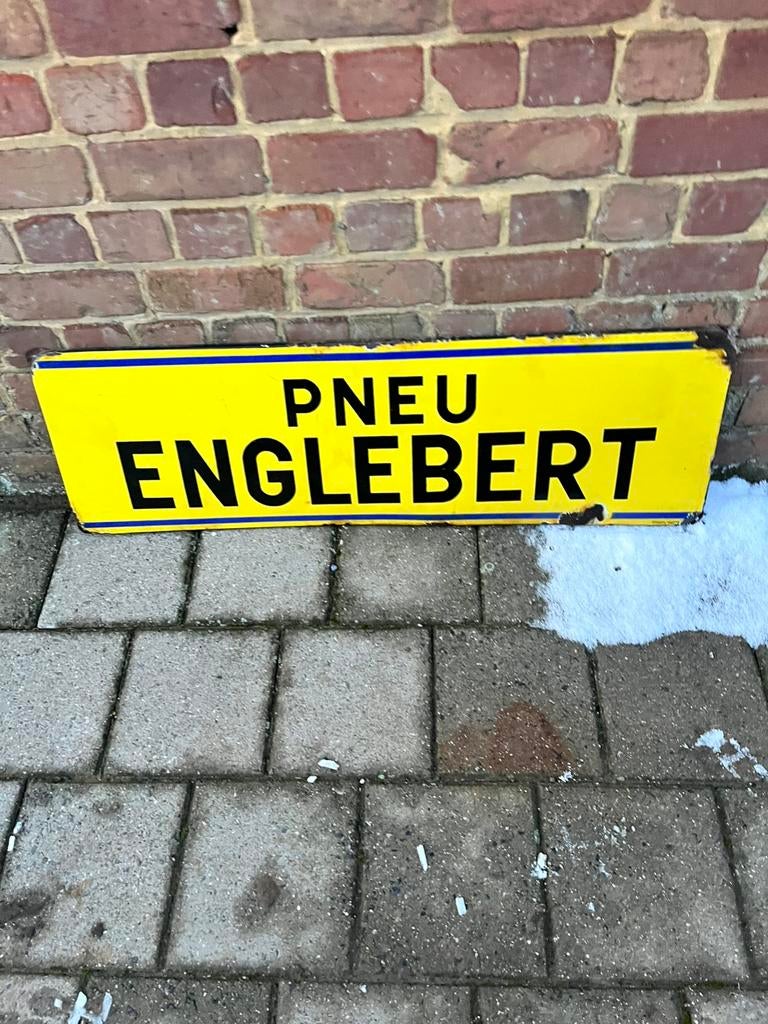 Emaille reclame bord, Tuin en Terras, Tegels en Klinkers, Ophalen, Gebruikt