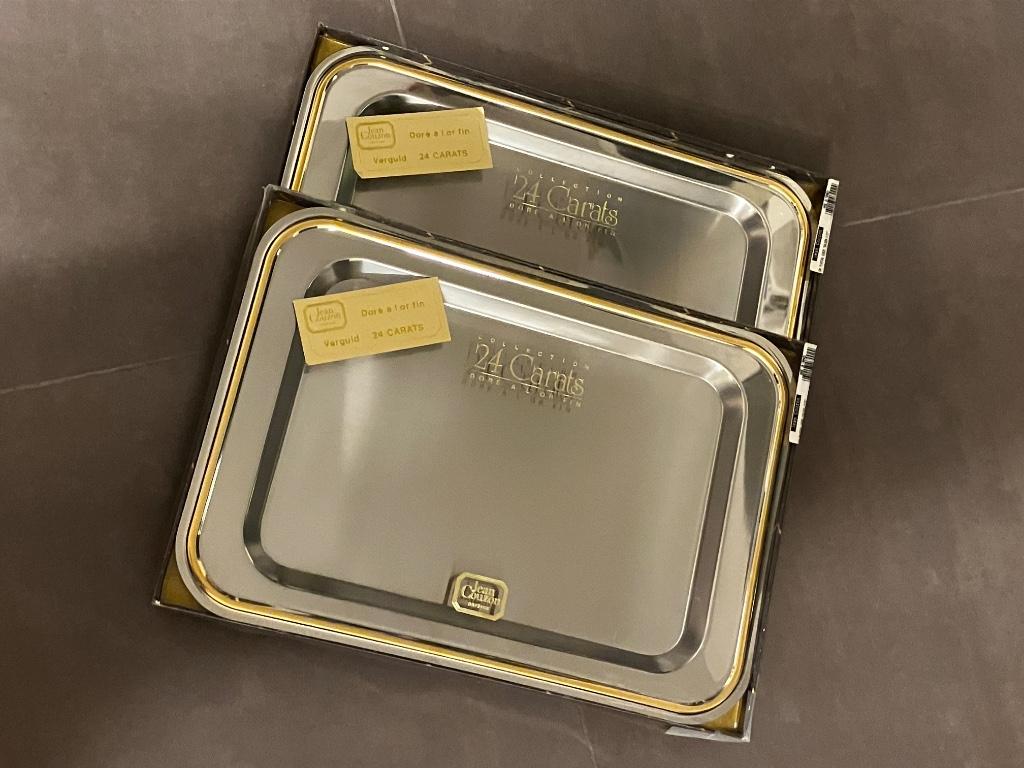 2x vergulde plateau Jean Couzon “golden city”, Enlèvement