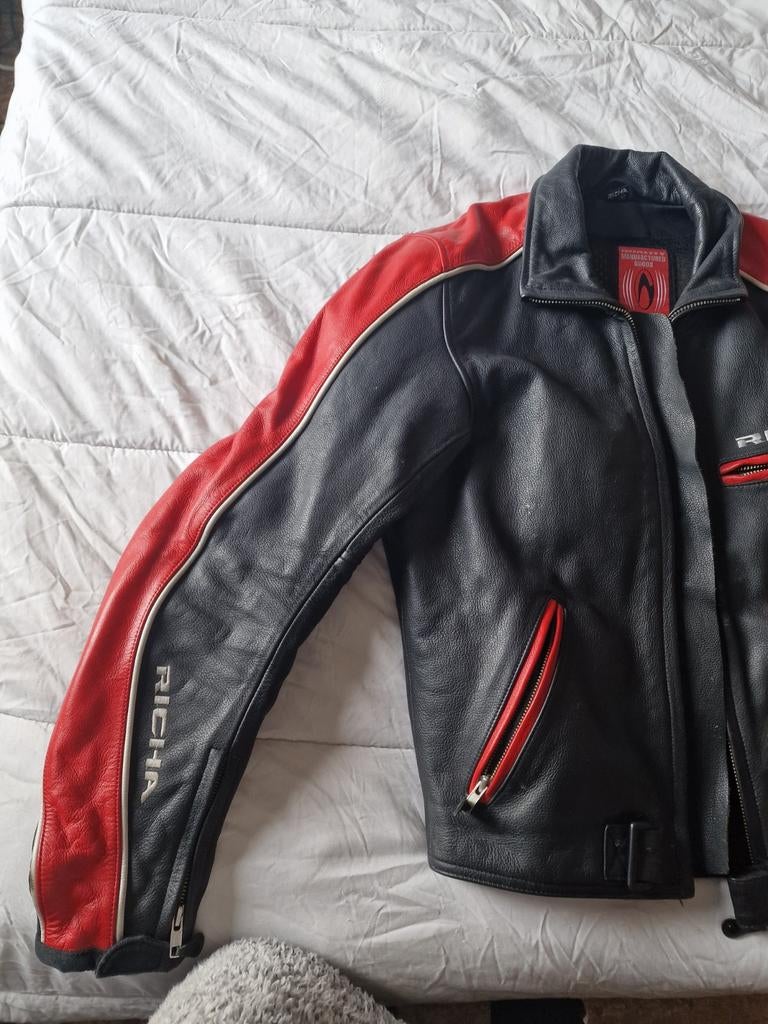 Veste en cuir taille s-m, Seconde main, Manteau | cuir, Hommes, Richa