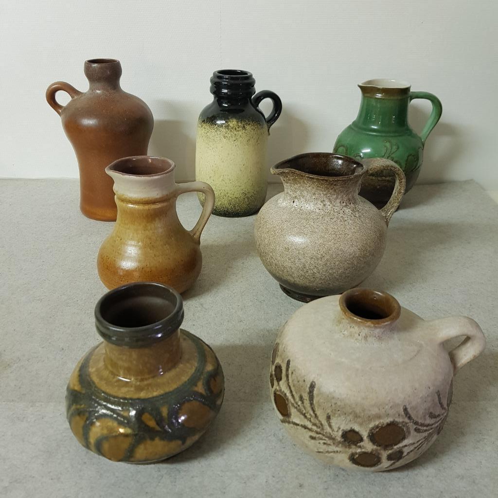 Keramiek vaasjes West-Germany, oa Strehla, Ophalen of Verzenden