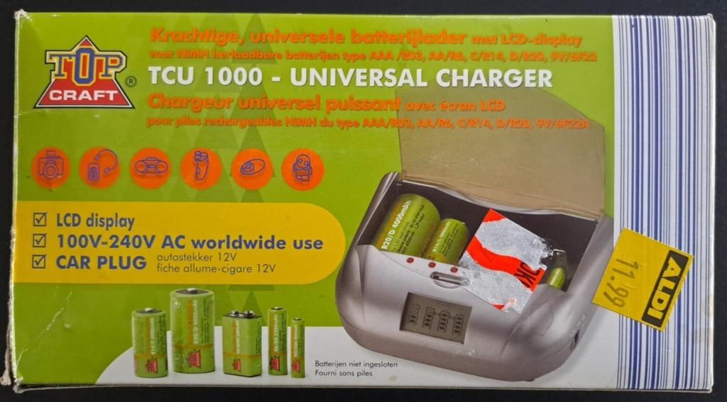 TopCraft TCU 1000 Universal Charger in originele verpakking, Enlèvement ou Envoi, Utilisé, Rechargeable