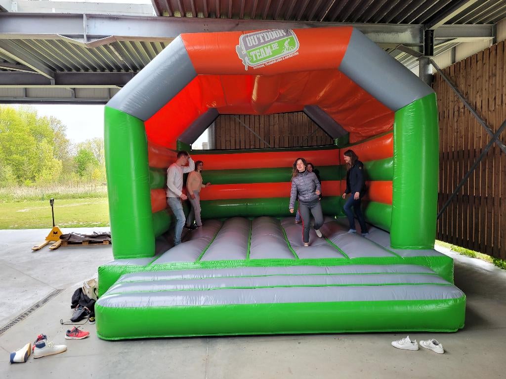 Prof. springkasteel 6x5m, complete set, zeer goede staat, Enlèvement, Comme neuf