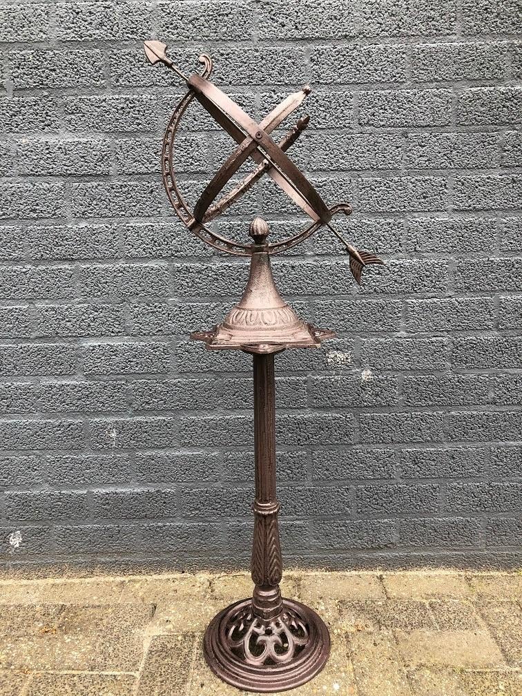 Beau cadran solaire robuste, en fonte brune, Jardin & Terrasse, Enlèvement ou Envoi