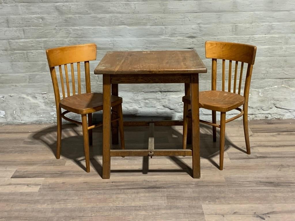 tweepersoons tafeltje - nog 2 op voorraad (prijs per stuk), Gebruikt, 50 tot 100 cm, Tot twee personen, Eikenhout