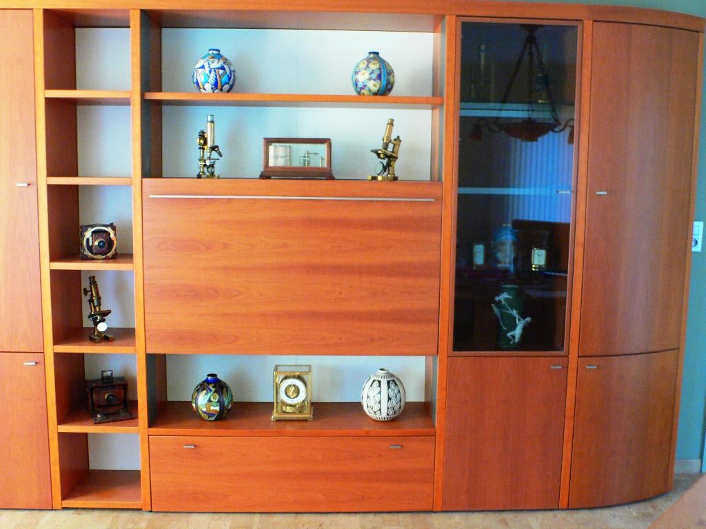 Hultsta  Xe Lo wandmeubel in Kerselaar, Ophalen, Glas, Met deur(en), 200 cm of meer