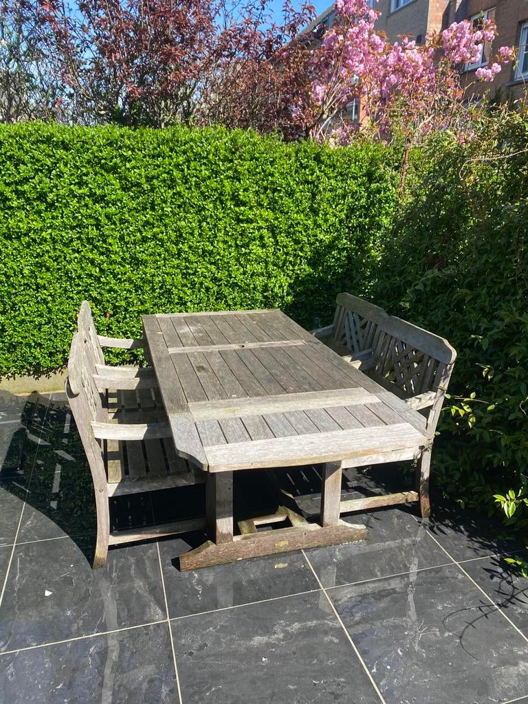 Tafel met 4 stoelen (teak), Enlèvement, Utilisé