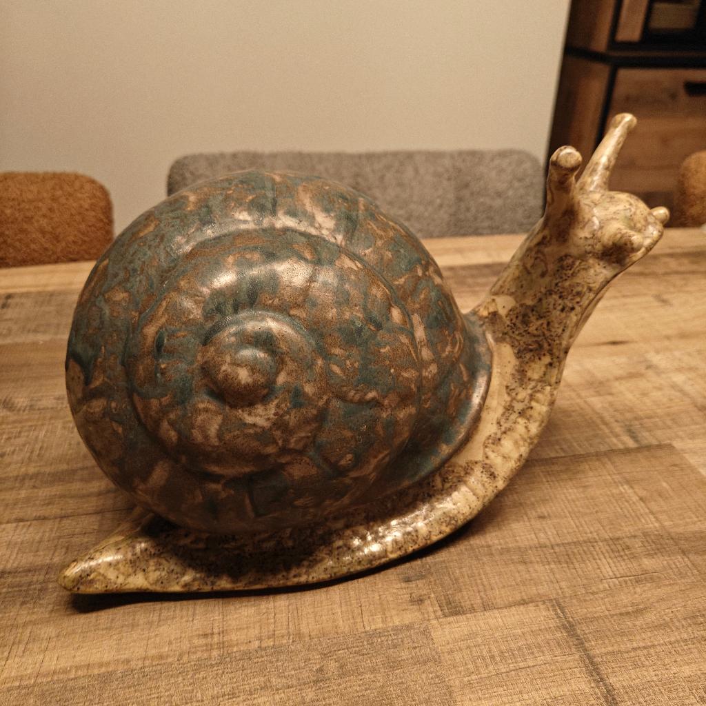 Beeld slak keramiek 35cm, Ophalen, Zo goed als nieuw, Dier