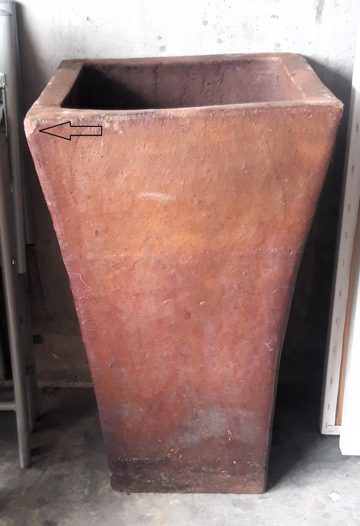 Terracotta bloembak, Tuin en Terras, Ophalen, Steen, Gebruikt, Minder dan 60 cm