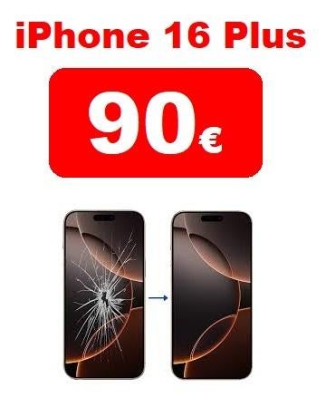Réparation écran iPhone 16 Plus pas cher à Bruxelles 90€, Enlèvement, Autres types, Apple iPhone