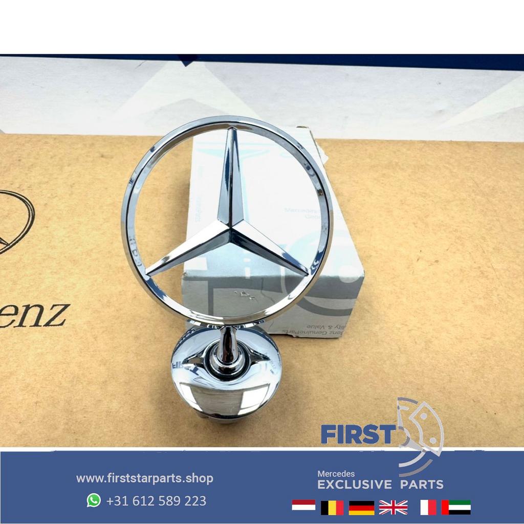 Mercedes STAANDE STER CHROOM motorkap logo embleem METAAL AM, Gebruikt, -, Ophalen of Verzenden, -