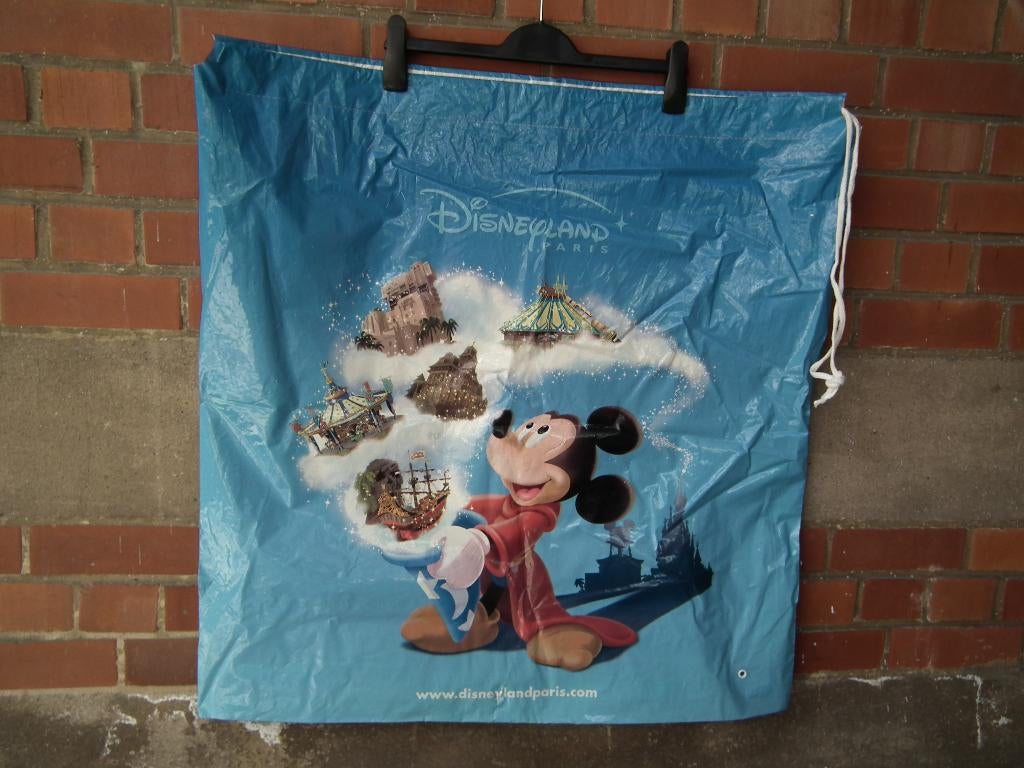 Grote plastic zak Disneyland Paris (hoogte 79/L 72 cm), Verzenden, Mickey Mouse, Gebruikt, Tas, Koffer of Zak