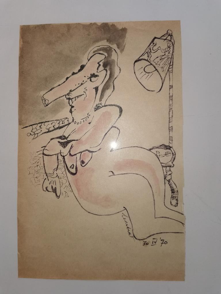 Lucebert  Gesigneerd en gedateerd  1970  Inkt Tekening, Ophalen