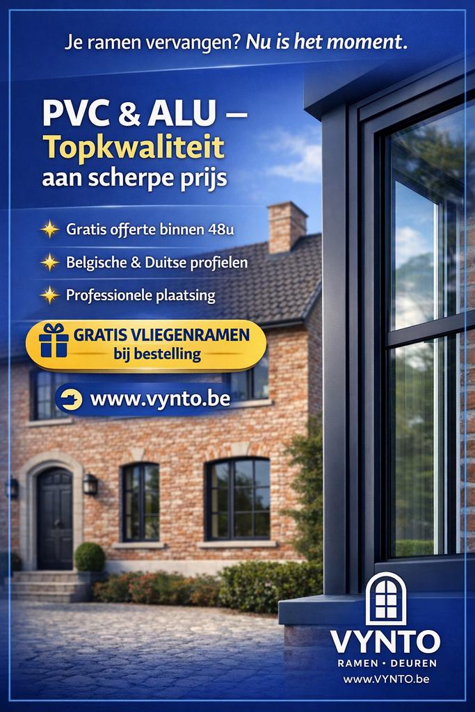 Actie Ramen & deuren aan de beste prijs-kwaliteit! PVC & Alu, Enlèvement ou Envoi, Synthétique, Vitre comprise, Châssis de fenêtre