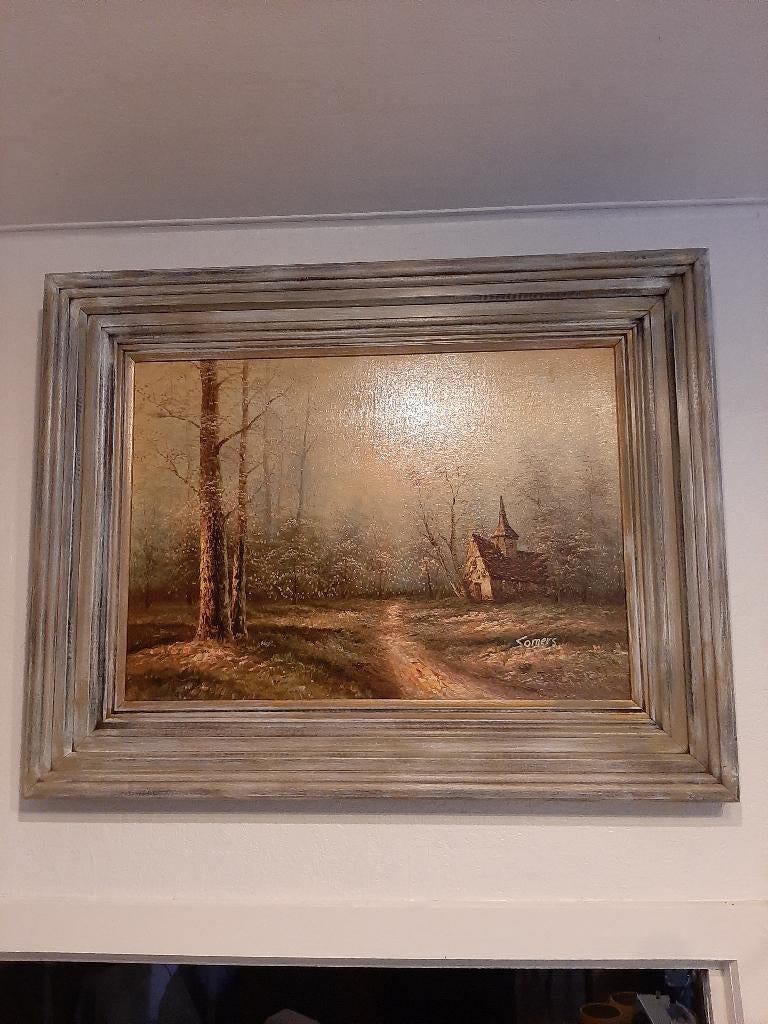 kerklandschap, Neuf, 75 cm ou plus, Enlèvement, Création originale