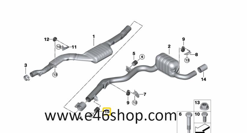 Trillingsdemper uitlaat BMW F20 F21 F22 F23 F07 F10 F11 oe 1, -, -, Nieuw, Ophalen of Verzenden