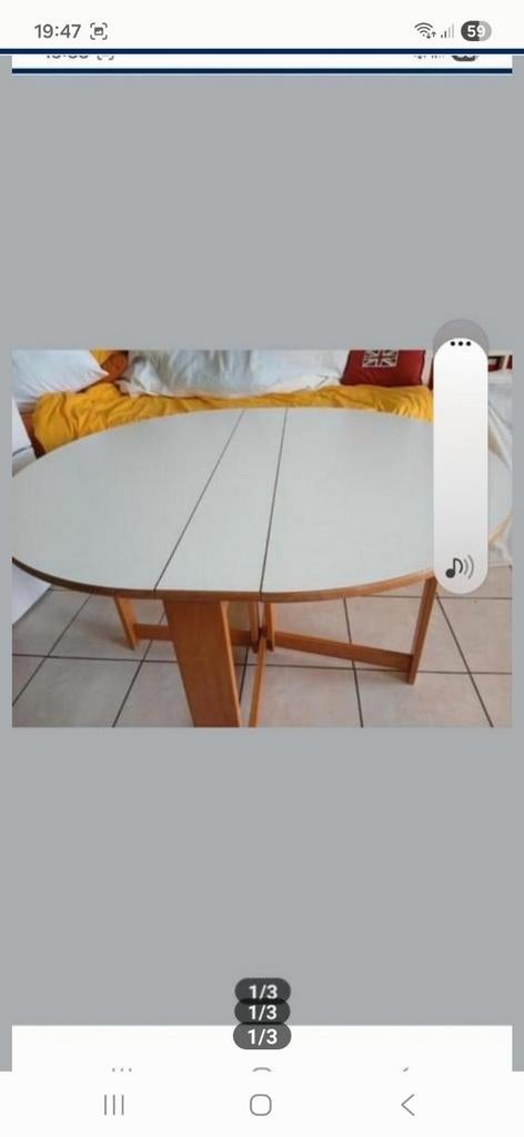 TABLE SOLIDE STYLE IKÉA PLIABLE PRIX 80 EUR, Caravanes & Camping, Enlèvement
