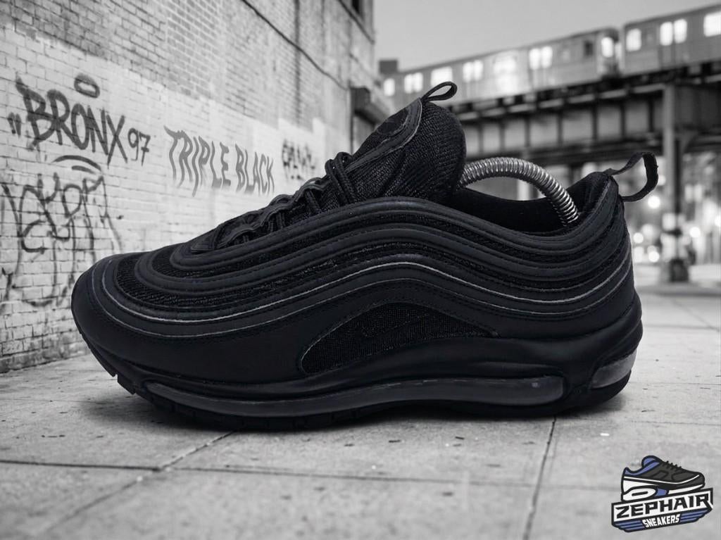 Nike Air Max 97 'Black/Hyper Crimson' EU42.5 2021, Enlèvement ou Envoi, Nike, Porté, Baskets