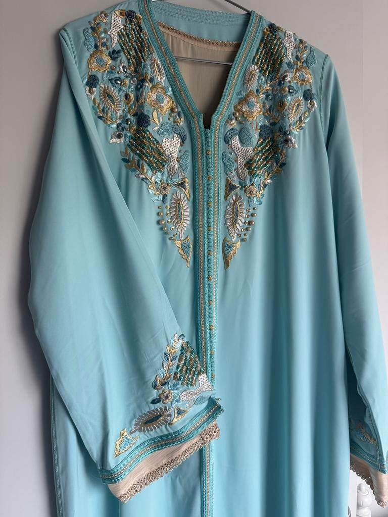 Aqua Blauwe Caftan, Maat 38/40 (M), Overige typen, Nieuw, Verzenden