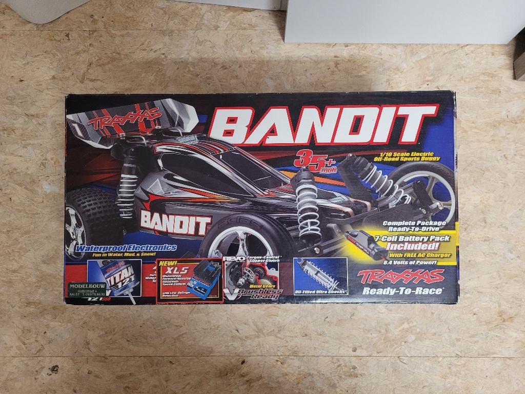 Telegeleide auto Traxxas bandit 50km/h, Ophalen, Gebruikt