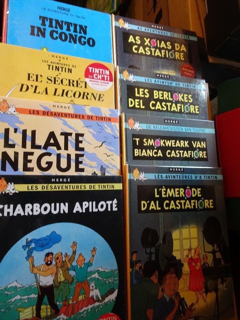 8 BD Tintin en patois - Hergé, Collections, Enlèvement ou Envoi, Tintin, Utilisé, Livre ou Jeu