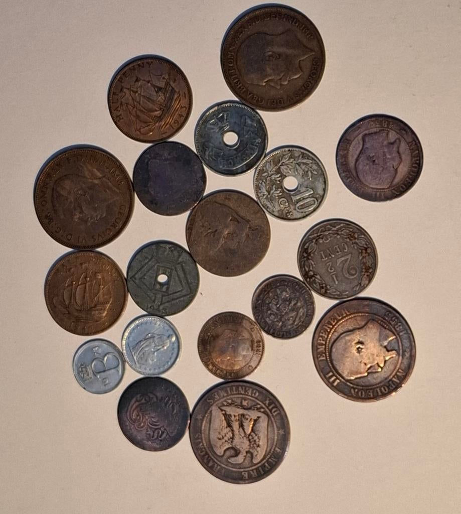 Klein lot oude munten, Ophalen of Verzenden, Munten