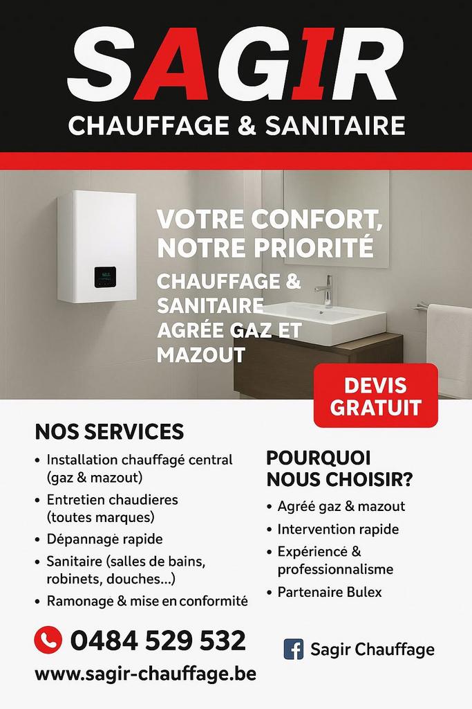 BESOIN D’UN CHAUFFAGISTE DE CONFIANCE ?, Bricolage & Construction, Chauffage & Radiateurs, Enlèvement, Comme neuf, Radiateur