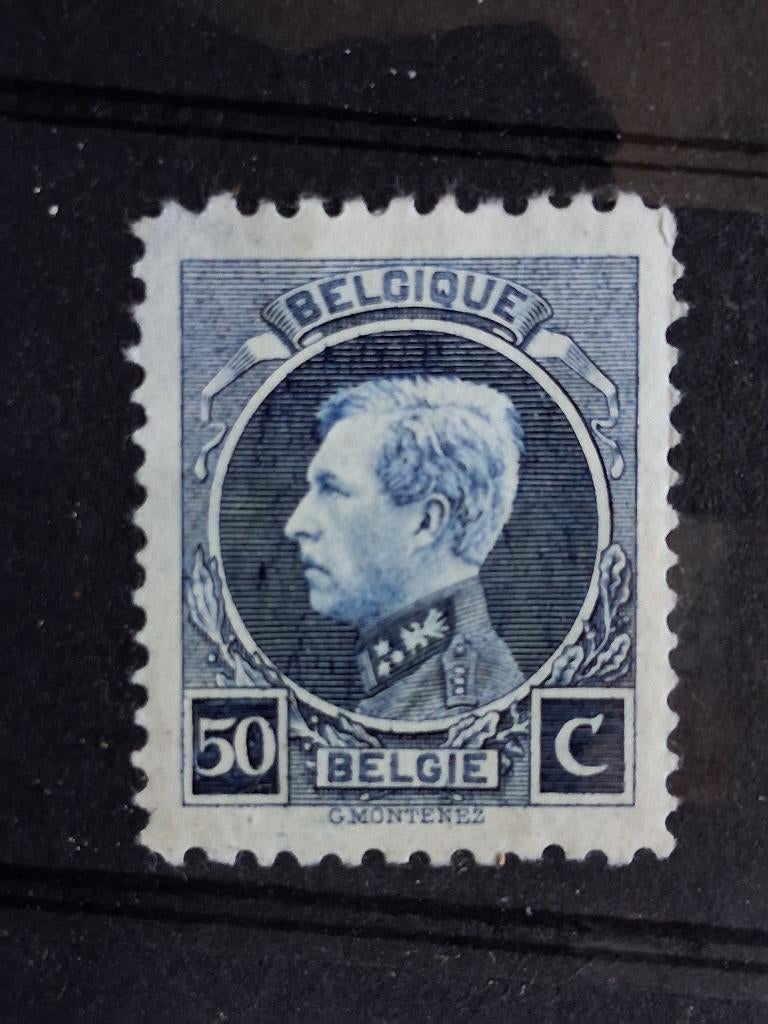 Belgische postzegel 50c Blauw Nieuw - P. van koning Albert I, Koninklijk huis, Frankeerzegel, Ophalen of Verzenden, Postfris