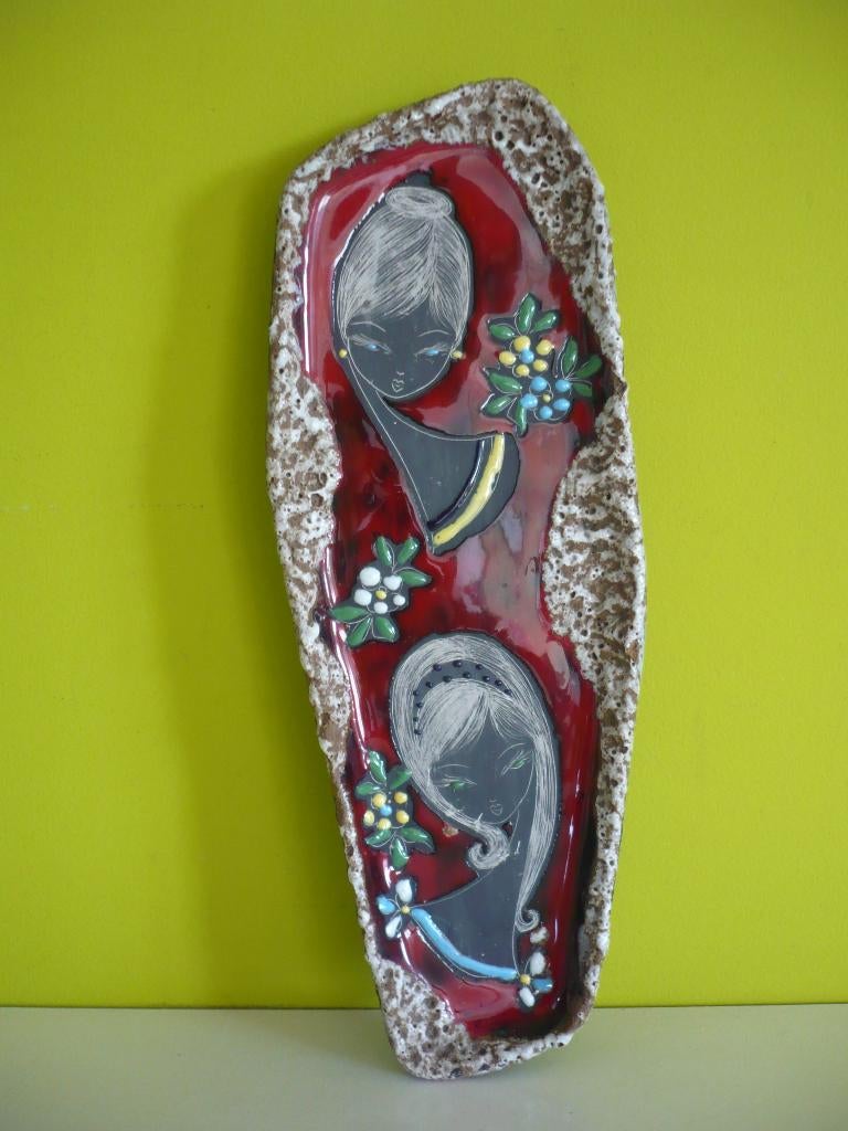 mooie vintage wandecoratie San Marino keramiek Italy, Antiquités & Art, Antiquités | Céramique & Poterie, Enlèvement ou Envoi