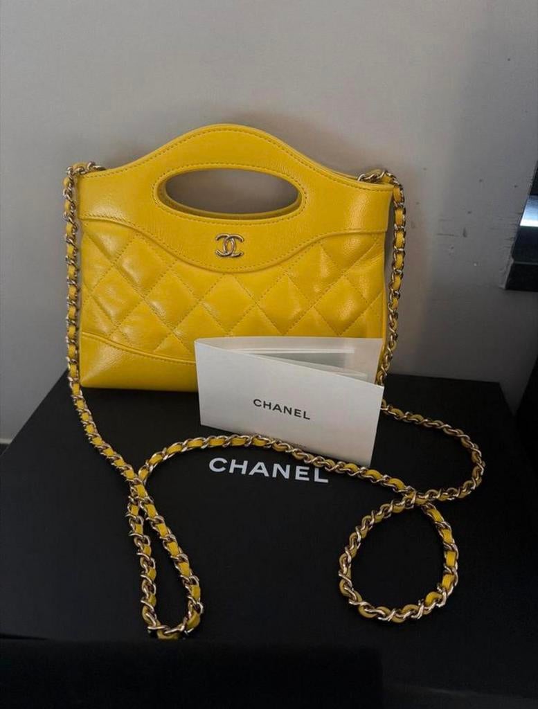 Chanel Tas mini 31 Perfecte staat!, Ophalen of Verzenden, Zo goed als nieuw, Geel, Overige typen
