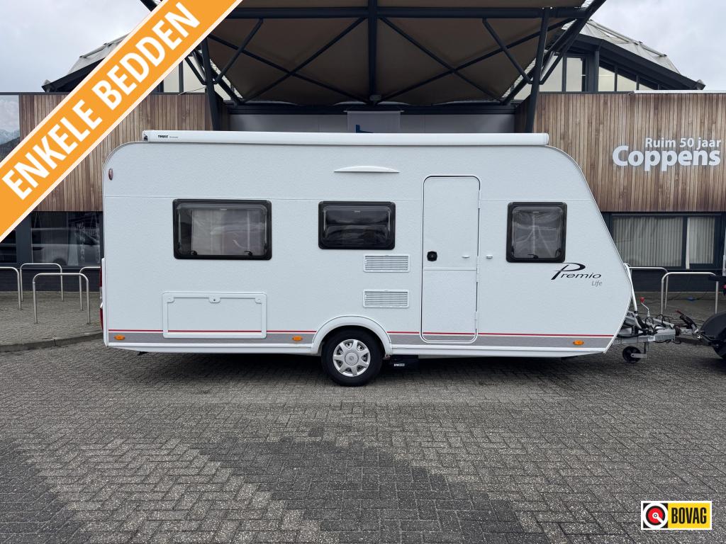 Bürstner Premio Life 480 TL 2022 MOVER + LUIFEL!, Caravans en Kamperen, Treinzit, 750 - 1000 kg, Bürstner, 4 tot 5 meter
